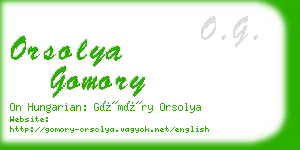 orsolya gomory business card